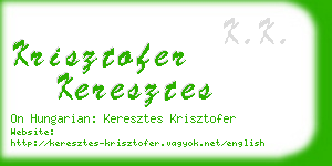 krisztofer keresztes business card